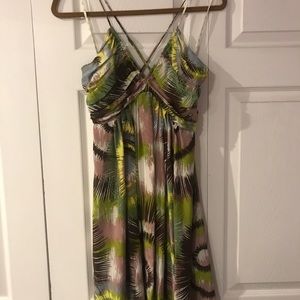 Tie-dye Criss Cross v-neck Dress